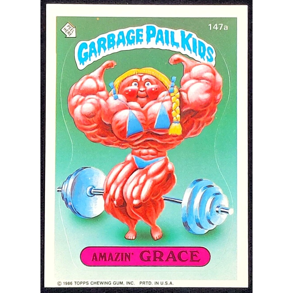 1986 TOPPS GARBAGE PAIL KIDS AMAZIN' GRACE S4 147A ERROR CARD MULTIPLE ERRORS